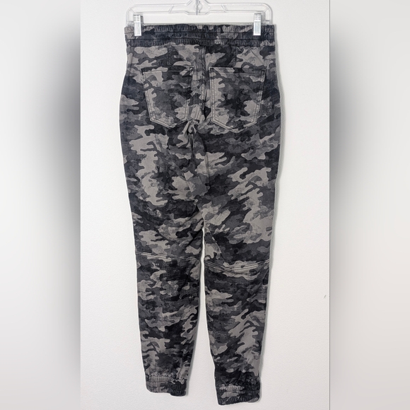 SPANX Stretch Twill Cargo Jogger Pants Womens Medium Gray Ankle Zip Slimming - Picture 8 of 16